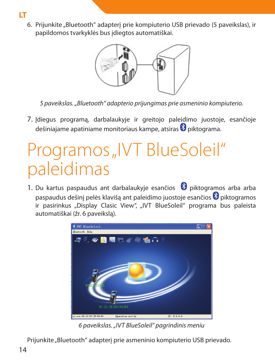 Programos „ivt bluesoleil“ paleidimas | Acme BTDG-30-BLK User Manual | Page 14 / 114