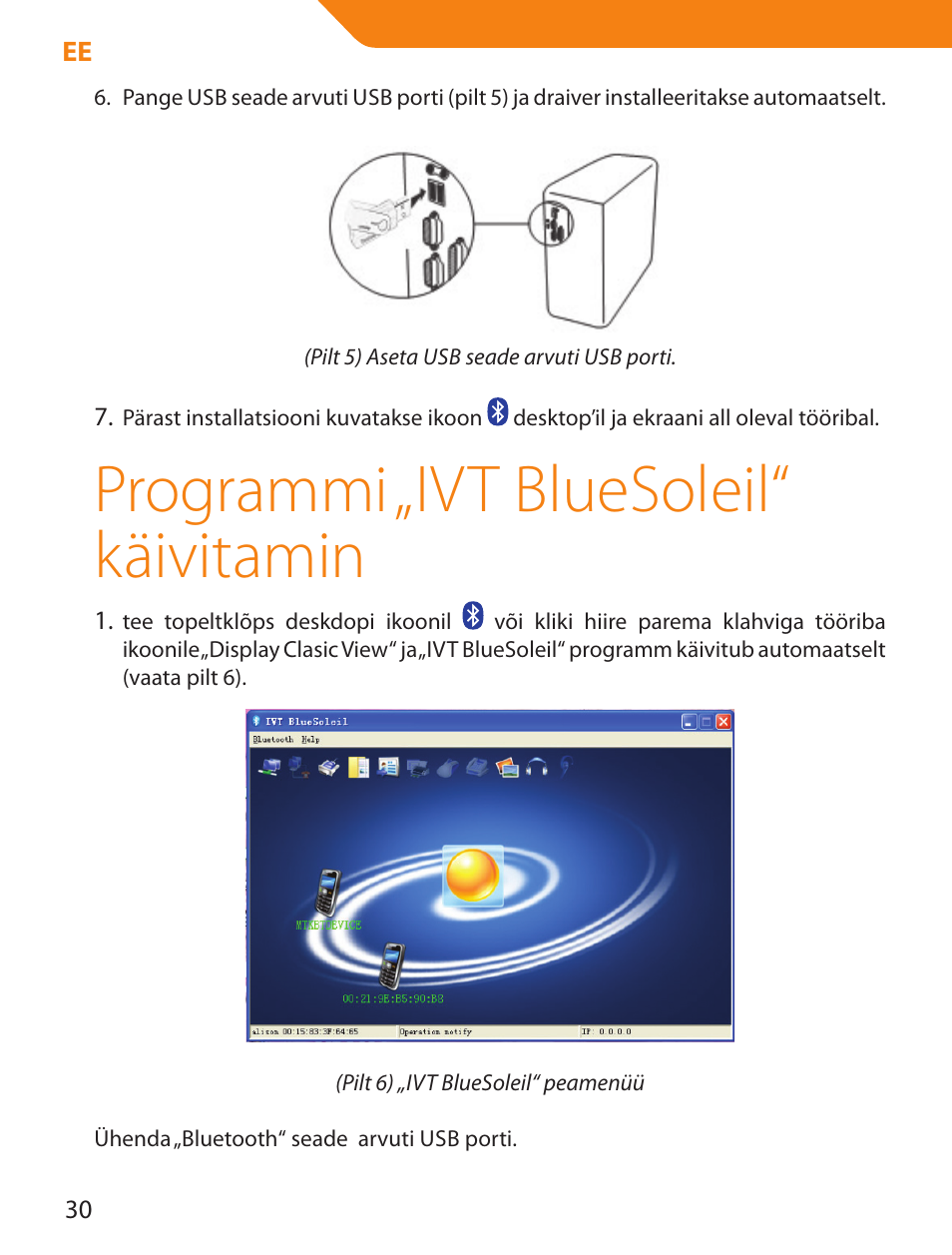 Programmi „ivt bluesoleil“ käivitamin | Acme BTDG-30-BLK User Manual | Page 30 / 114
