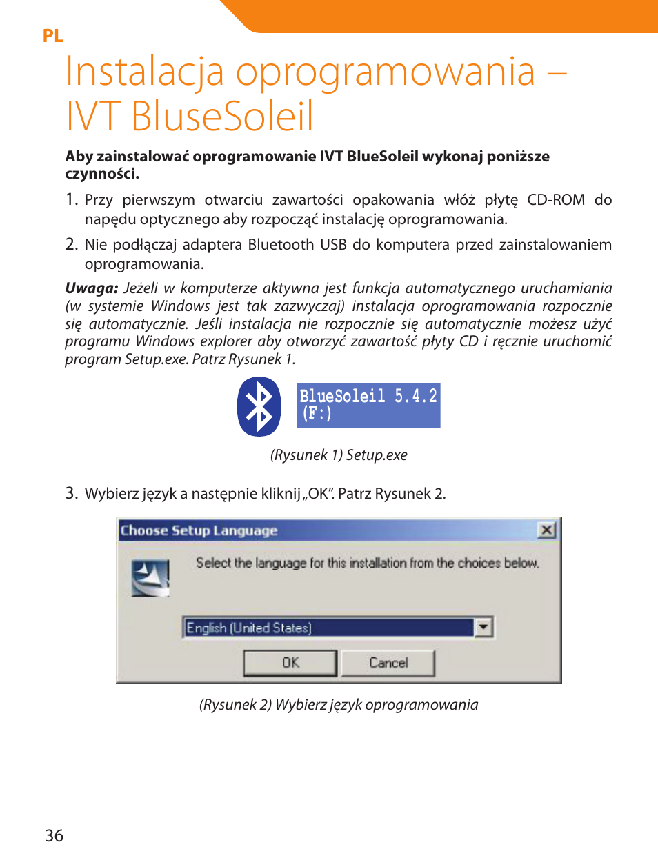 Instalacja oprogramowania – ivt blusesoleil | Acme BTDG-30-BLK User Manual | Page 36 / 114