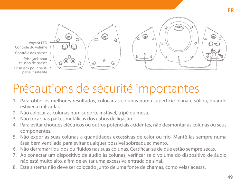 Précautions de sécurité importantes | Acme SS206 User Manual | Page 49 / 70