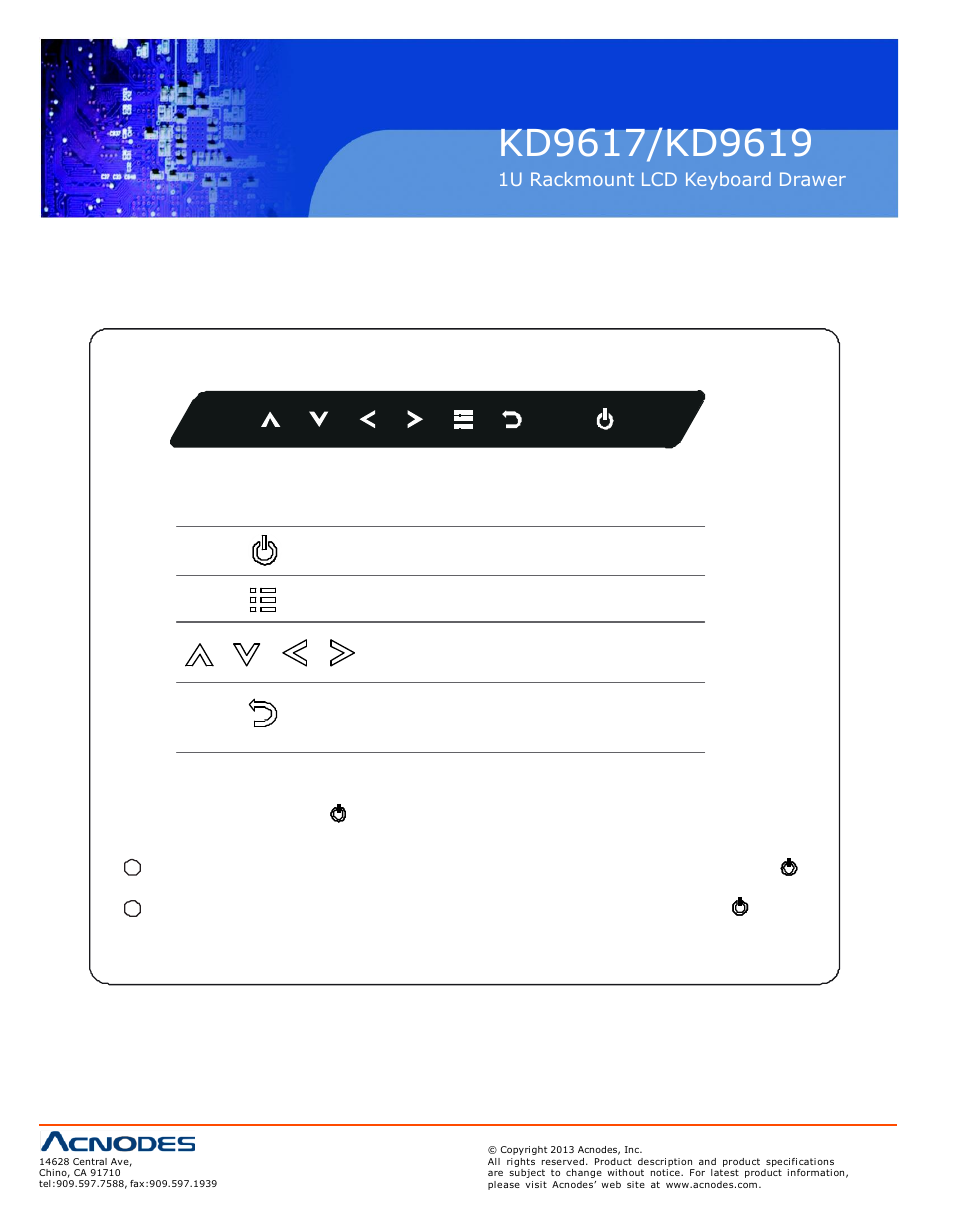 3 > on-screen display operation ( osd ) | Acnodes KD 9617 User Manual | Page 12 / 16