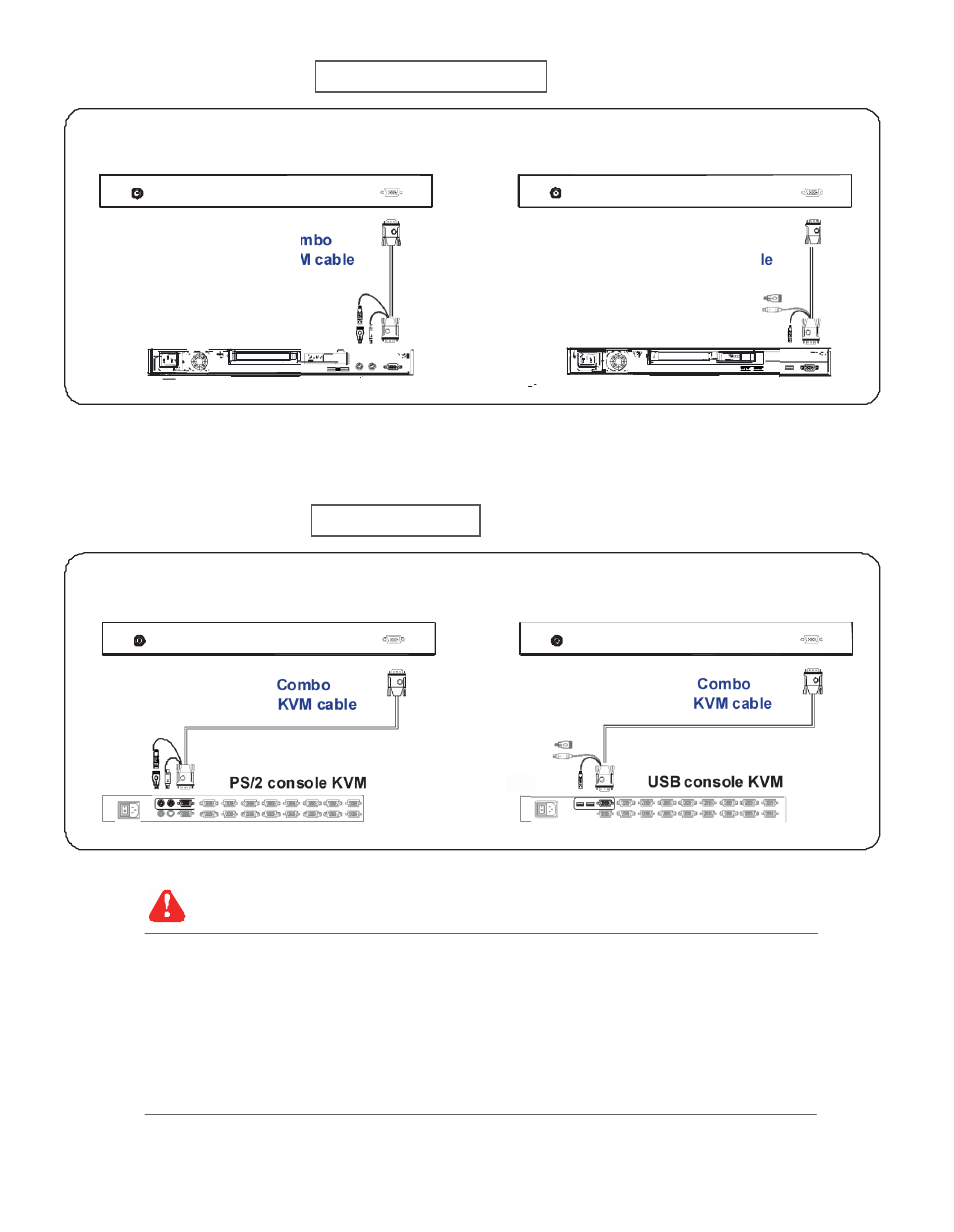 4 > connection to ps/2 or usb server, 4 > connection to external kvm | Acnodes KD 9617 User Manual | Page 8 / 16