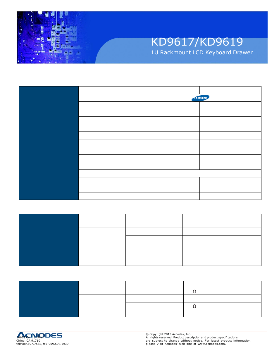 Part 2 > < 2.1 > product specifications | Acnodes KD 9617 User Manual | Page 9 / 16