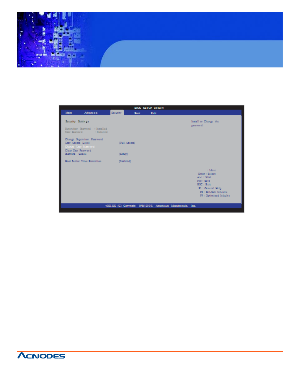 Rmc 5015, 4 security settings | Acnodes RMC 5015 User Manual | Page 69 / 77