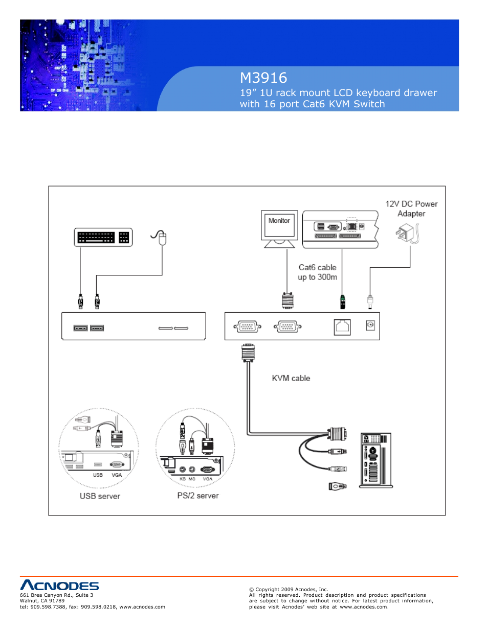 M3916, 18 4.6 receiver connection (optional) | Acnodes M 3916 User Manual | Page 20 / 27