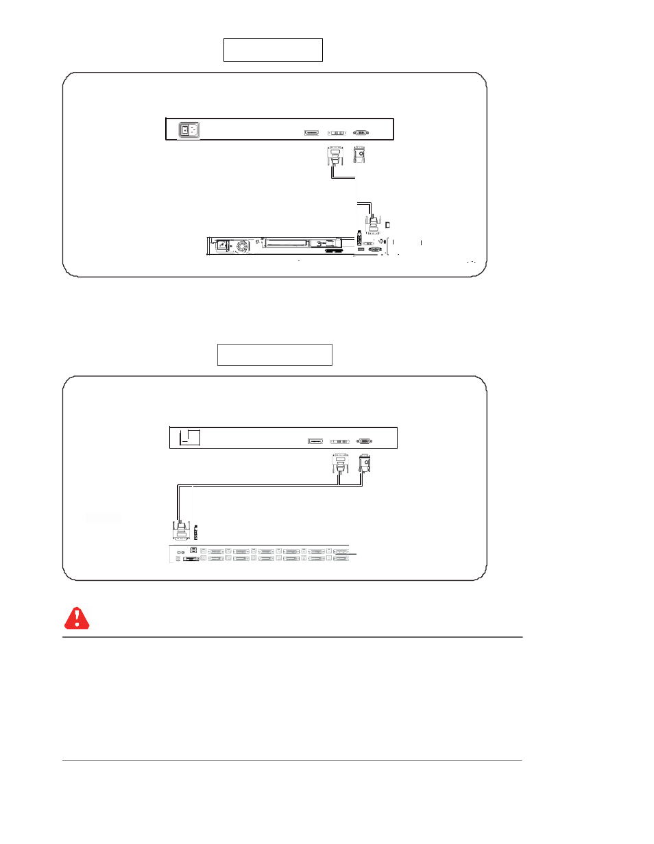 4 > connection to usb server via cx-6 cable, 4 > connection to external kvm via cx-6 cable | Acnodes KDF 8170 User Manual | Page 10 / 22