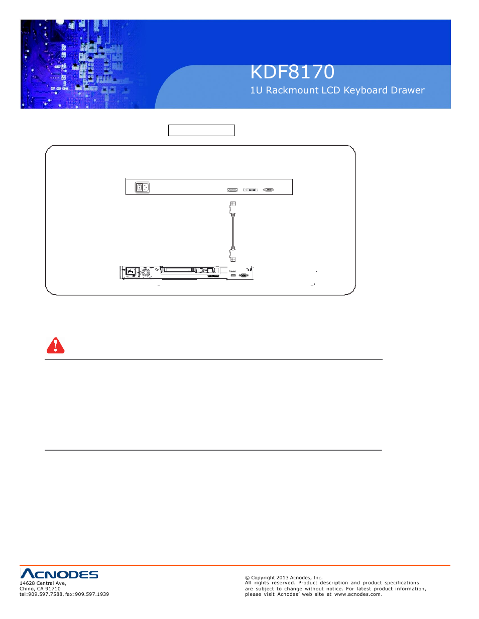 Kdf8170, 4 > connection to hdmi device via *hdmi cable | Acnodes KDF 8170 User Manual | Page 12 / 22