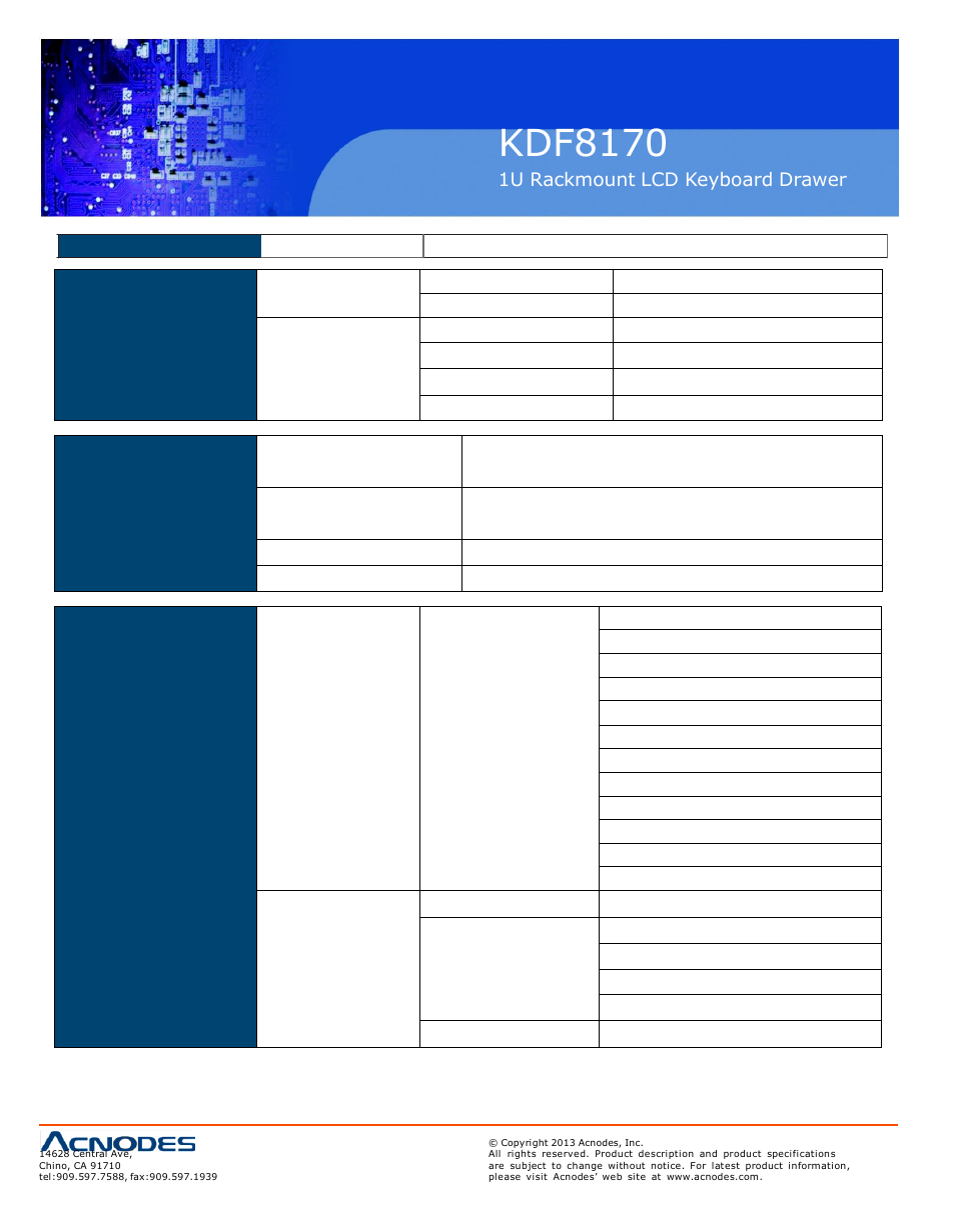 Kdf8170 | Acnodes KDF 8170 User Manual | Page 14 / 22