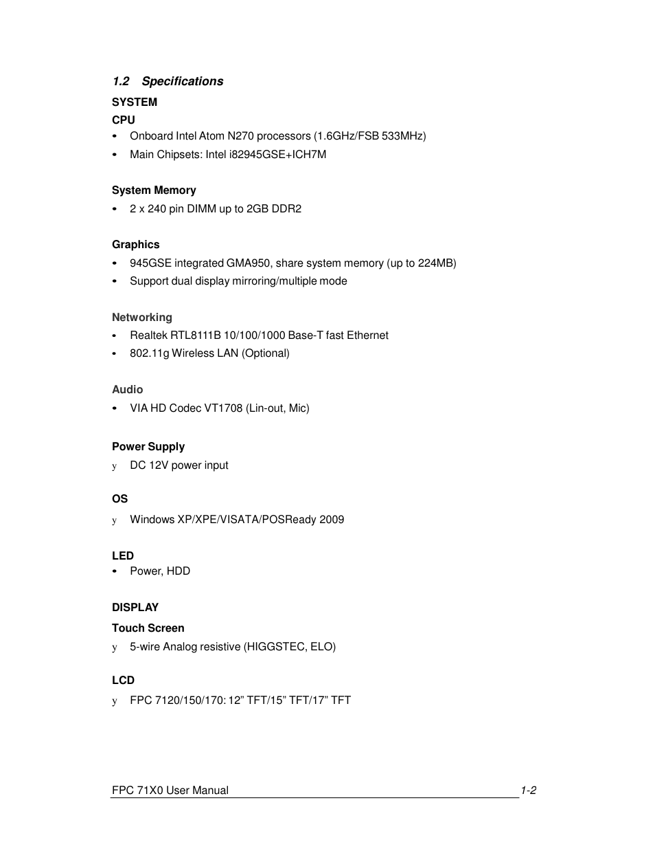 Acnodes FPC 7150 User Manual | Page 10 / 80