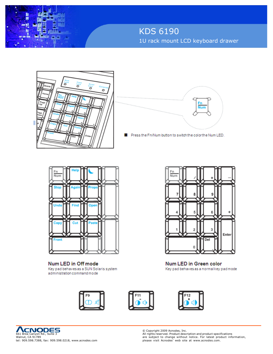 Kds 6190 | Acnodes KDS 6190 User Manual | Page 11 / 18