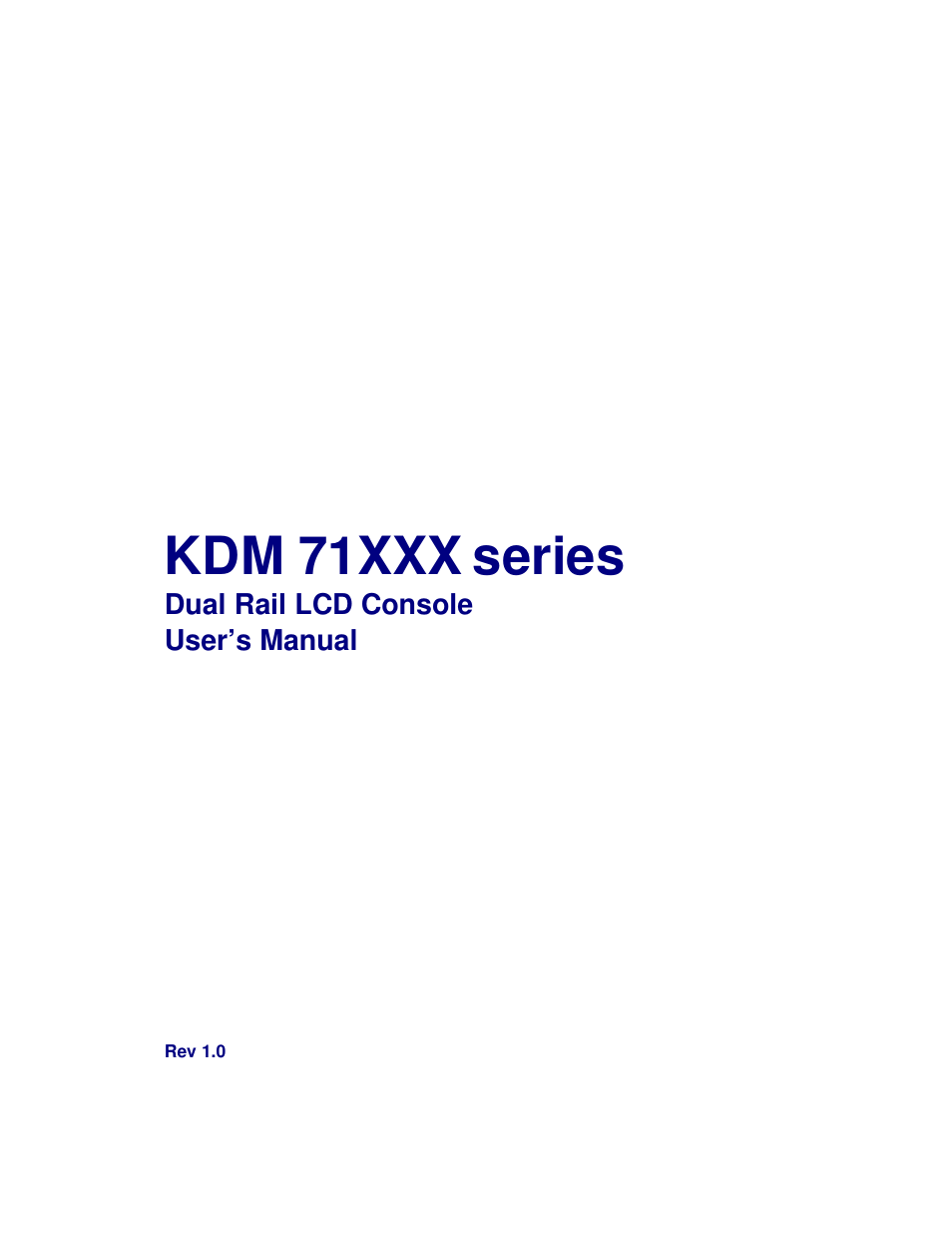 Acnodes KDM 7178 User Manual | 61 pages
