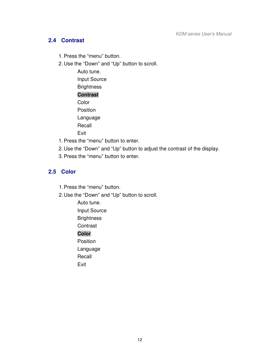 Acnodes KDM 7178 User Manual | Page 17 / 61