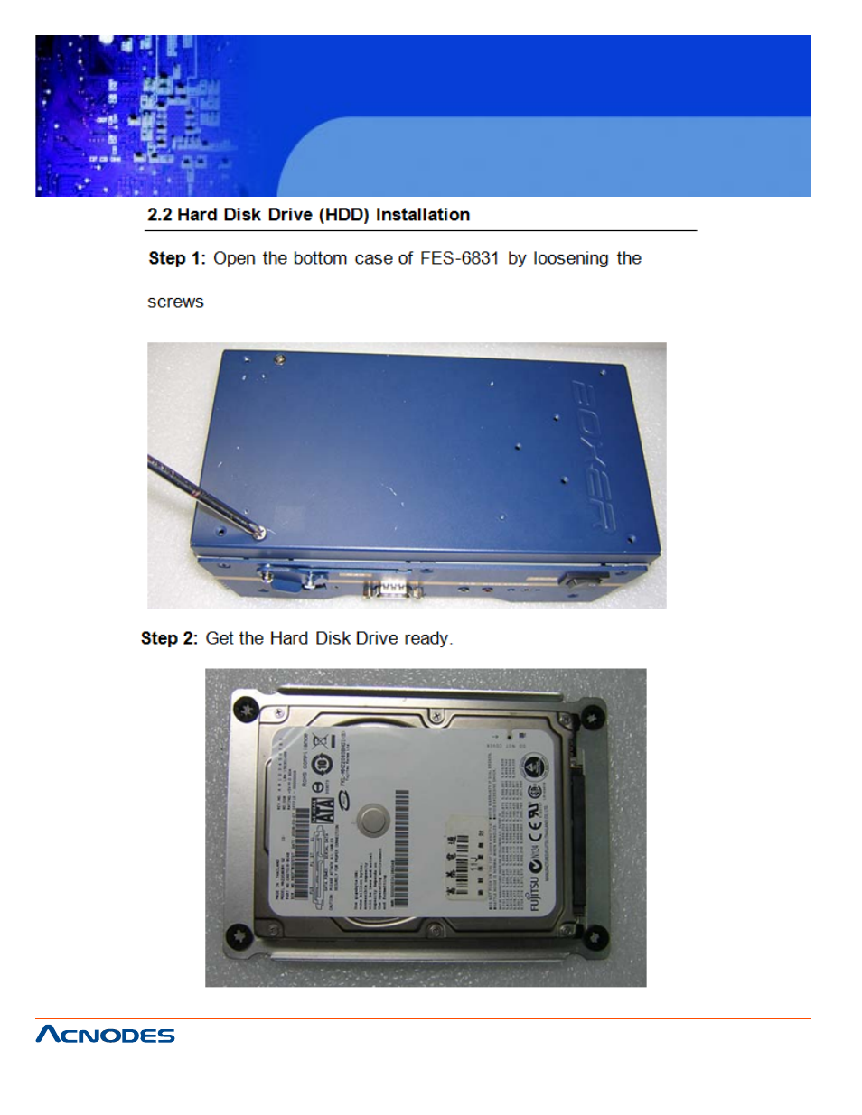 Fes6831 | Acnodes FES 6831 User Manual | Page 18 / 50