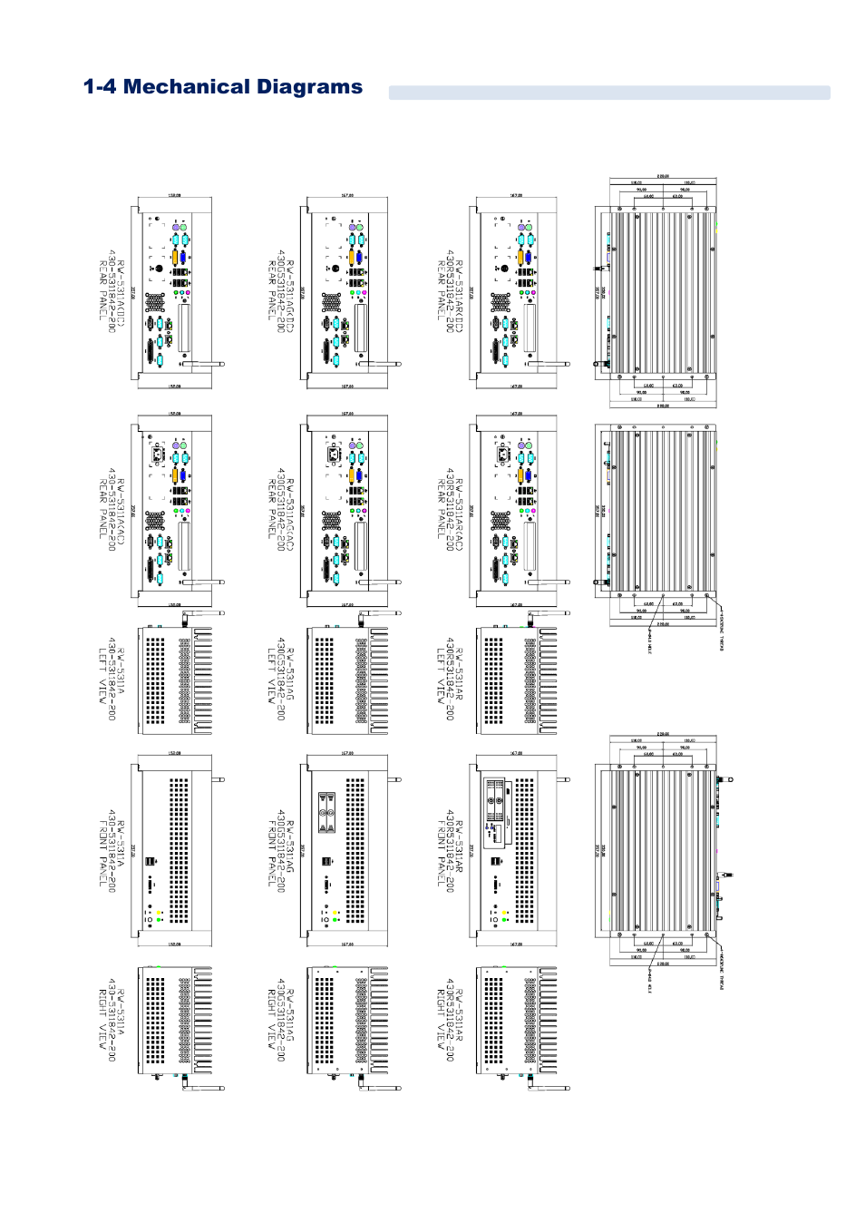 4 mechanical diagrams | Acnodes FES 5313 User Manual | Page 12 / 117
