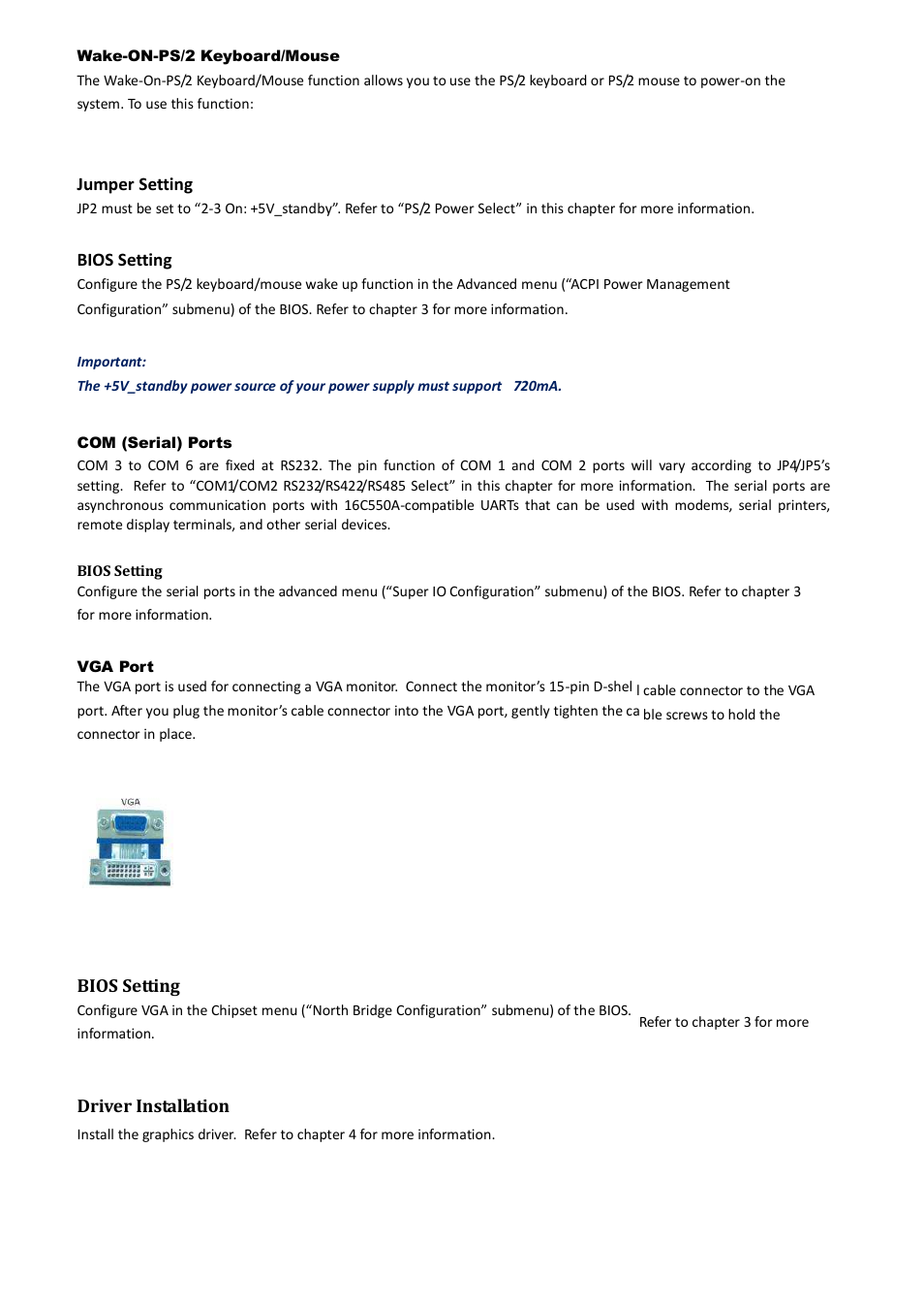 Jumper setting, Bios setting, Driver installation | Acnodes FES 5313 User Manual | Page 24 / 117