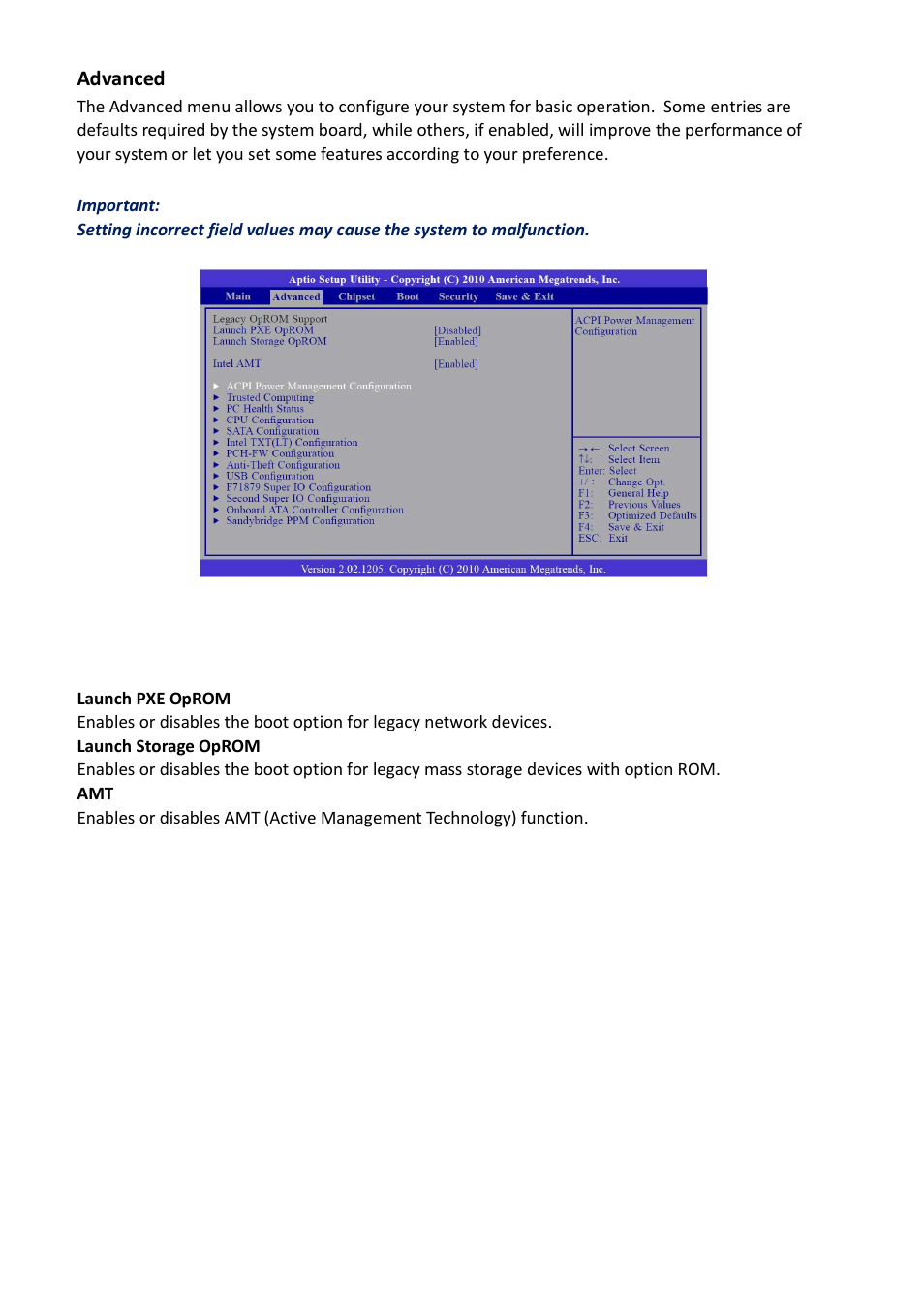 Advanced | Acnodes FES 5313 User Manual | Page 32 / 117