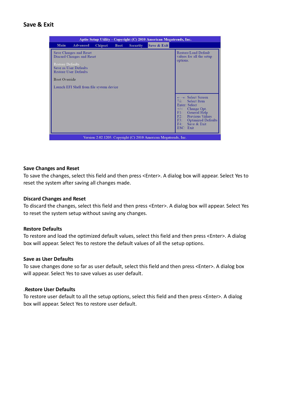 Save & exit | Acnodes FES 5313 User Manual | Page 53 / 117