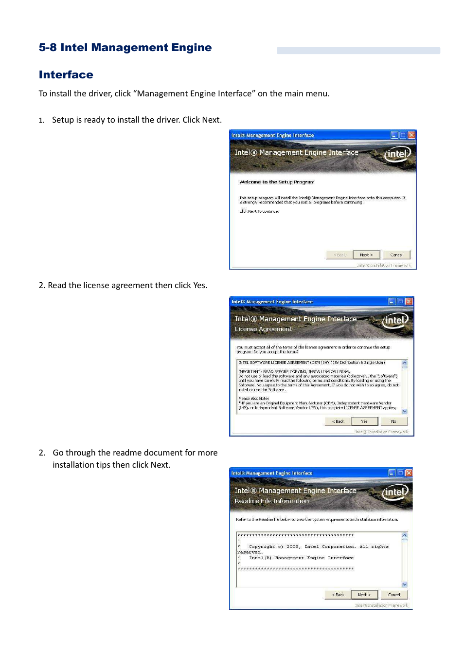 8 intel management engine, Interface | Acnodes FES 5313 User Manual | Page 68 / 117