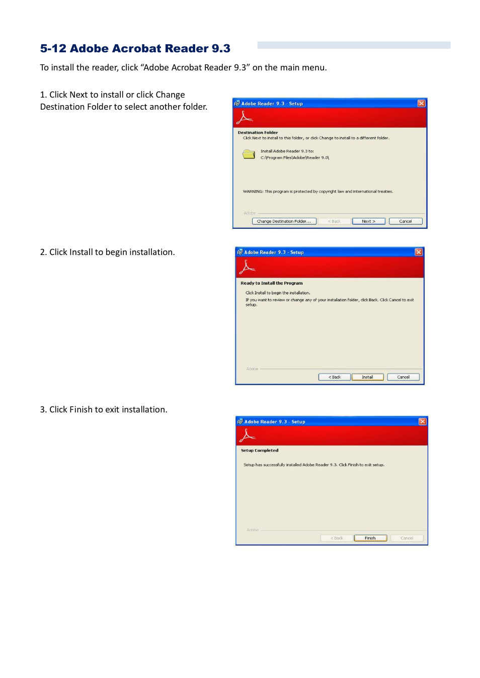 12 adobe acrobat reader 9.3 | Acnodes FES 5313 User Manual | Page 74 / 117