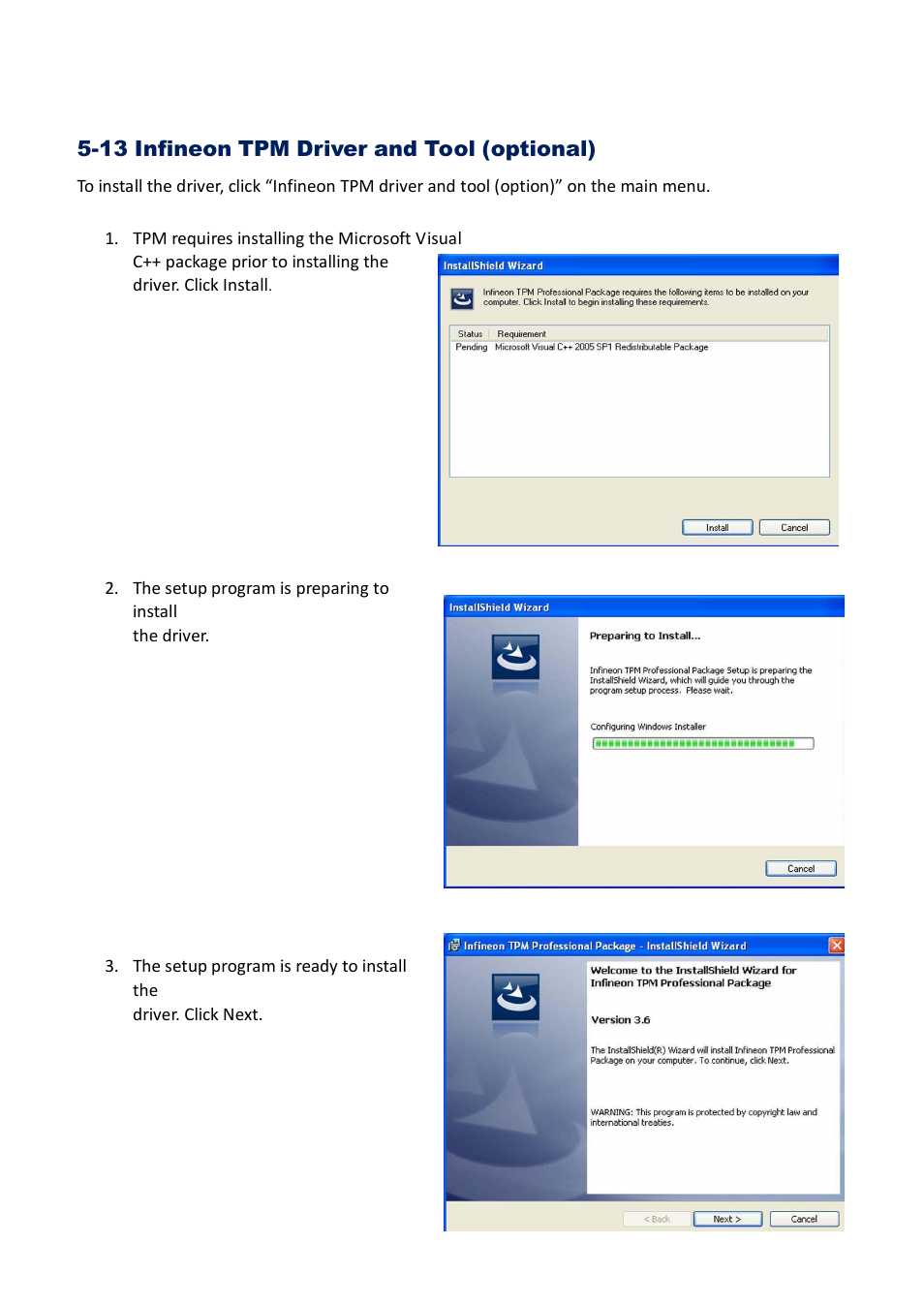 13 infineon tpm driver and tool (optional) | Acnodes FES 5313 User Manual | Page 75 / 117