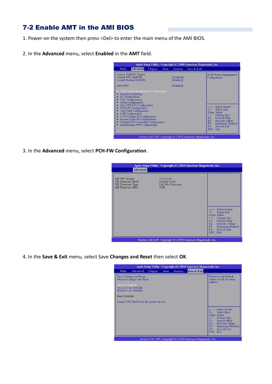 2 enable amt in the ami bios | Acnodes FES 5313 User Manual | Page 83 / 117