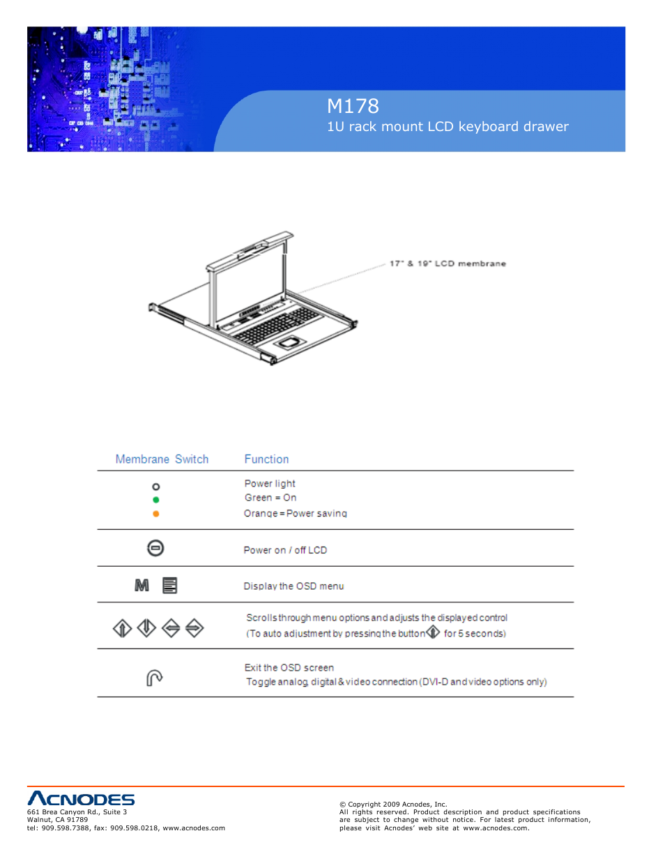 M178, Chapter 2 | Acnodes M 178 User Manual | Page 12 / 28