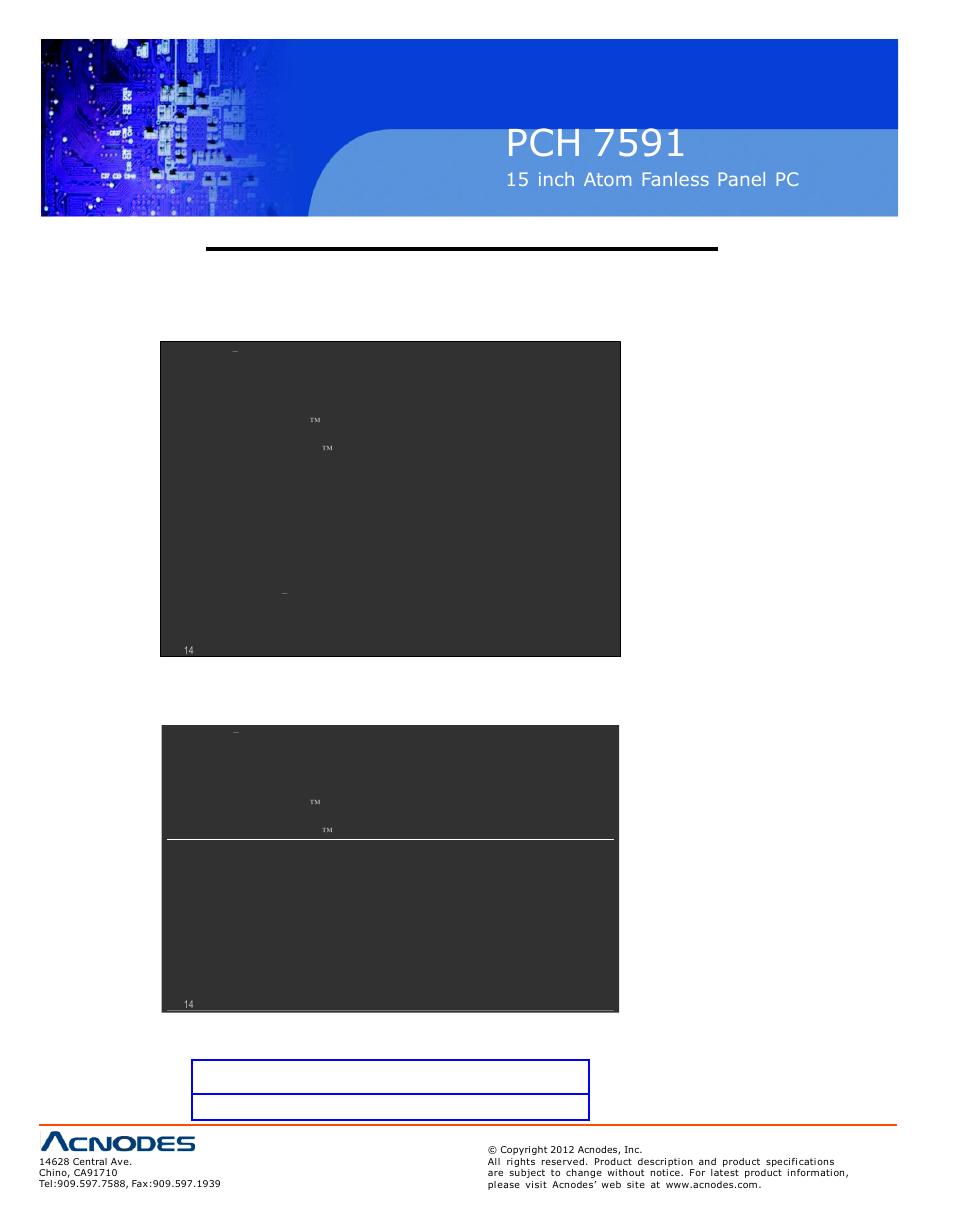 Pch 7591, Chapter 3, 1 operations after post screen | 15 inch atom fanless panel pc | Acnodes PCH 7591 User Manual | Page 30 / 99