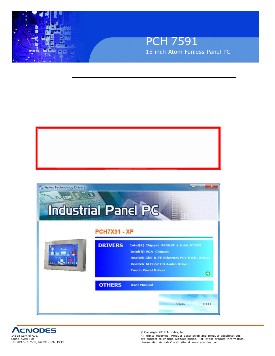 Pch 7591 | Acnodes PCH 7591 User Manual | Page 72 / 99