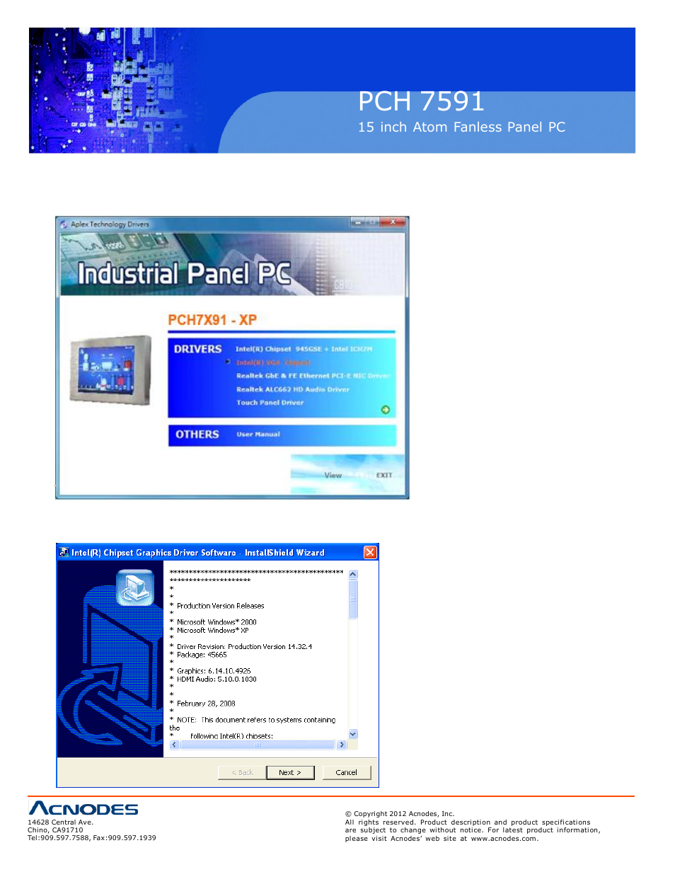 Pch 7591, 2 intel graphics media accelerator driver | Acnodes PCH 7591 User Manual | Page 76 / 99
