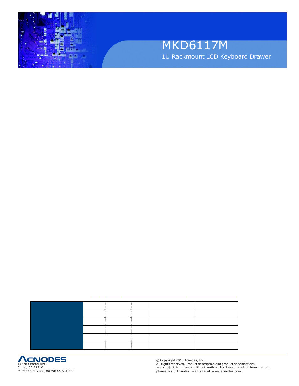Acnodes MKD 6117M User Manual | Page 3 / 19