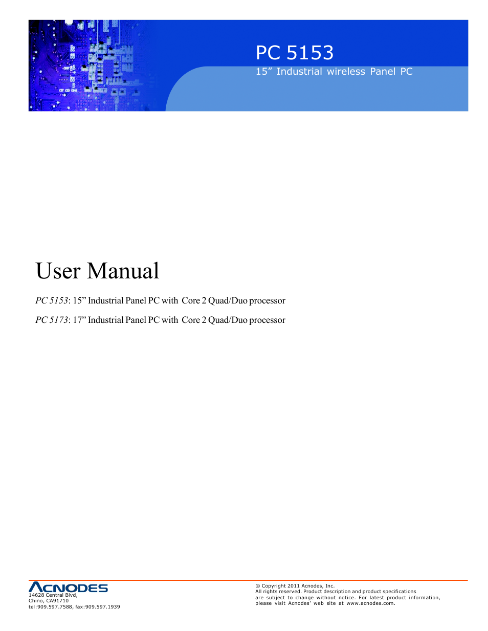 Acnodes PC 5153 User Manual | 97 pages