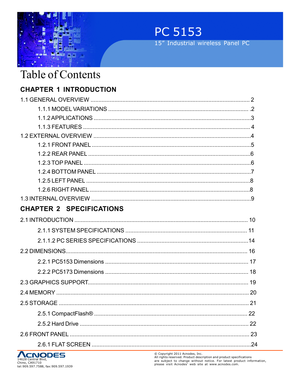 Acnodes PC 5153 User Manual | Page 3 / 97