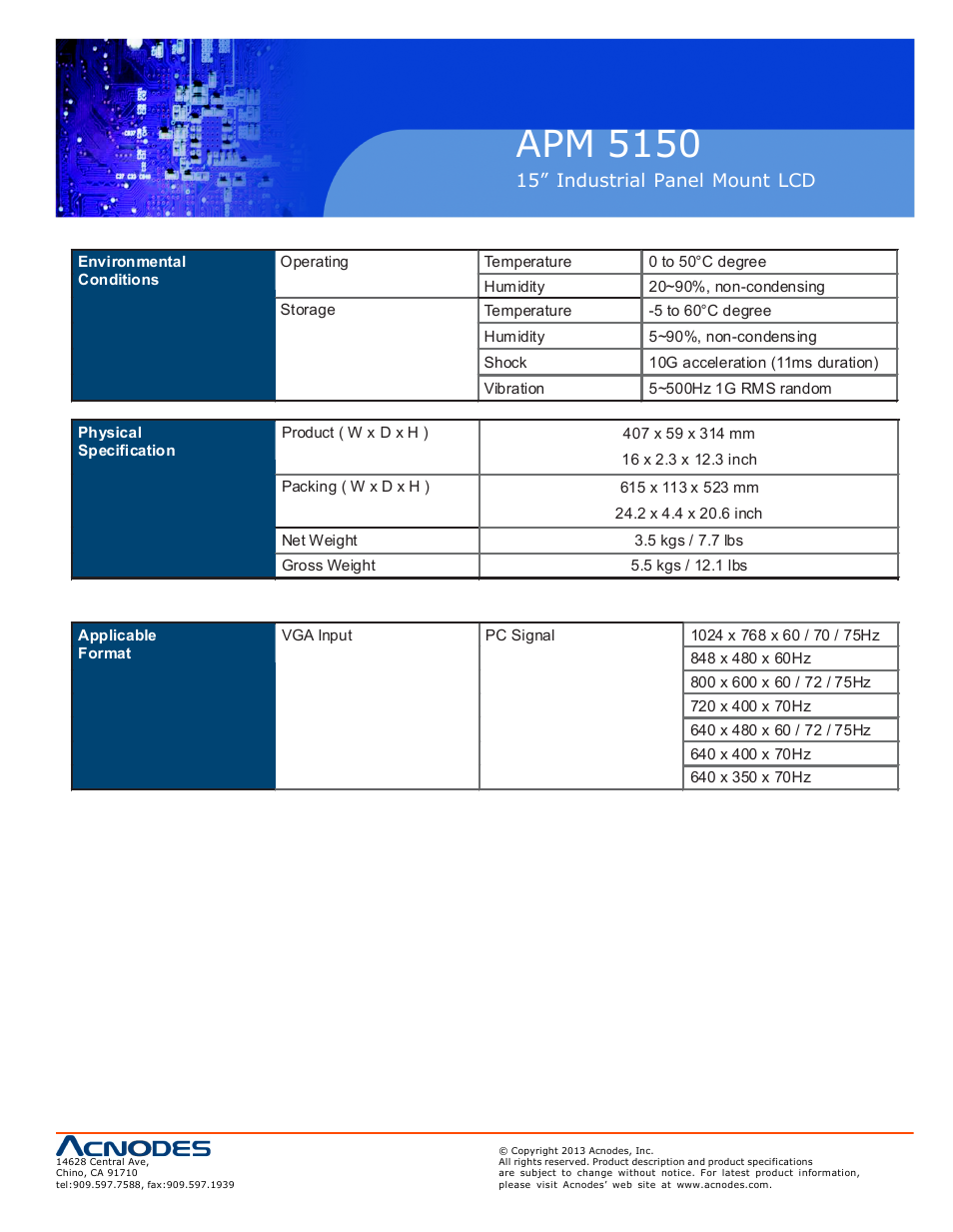 Apm 51 50 | Acnodes APM 5150 User Manual | Page 11 / 19