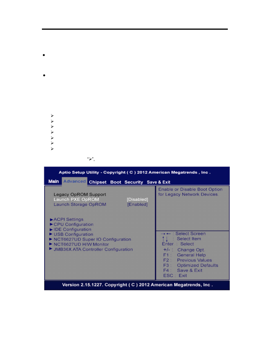 4 adva nced menu | Acnodes PC 5152 User Manual | Page 28 / 44