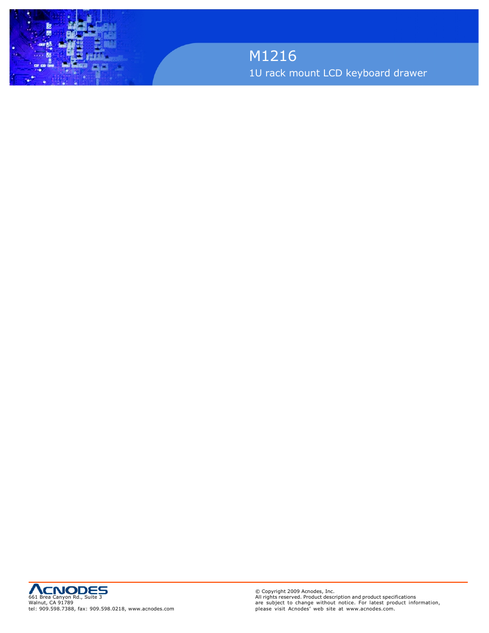 M1216, Chapter 4 | Acnodes M 1216 User Manual | Page 15 / 28