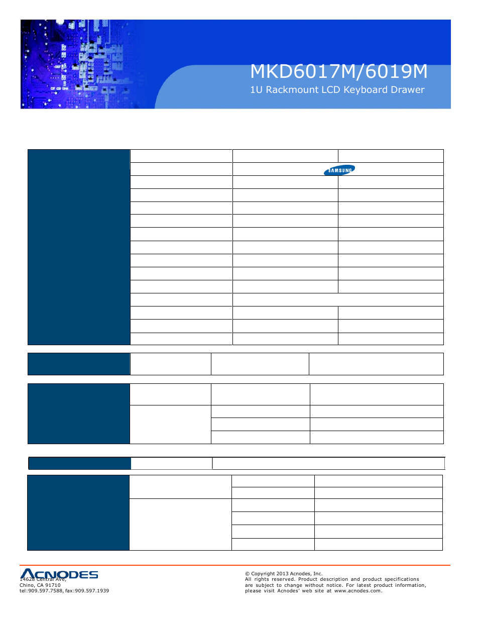 Part 2 > < 2.1 > product specifications | Acnodes MKD 6019M User Manual | Page 10 / 15
