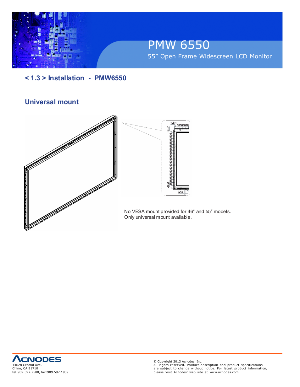 Pmw 6550 | Acnodes PMW 6550 User Manual | Page 8 / 18