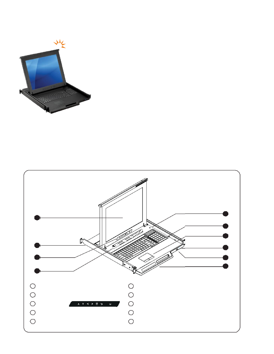 Part 1 > < 1.1 > package content, 2 > structure diagram | Acnodes MKDH 8170U User Manual | Page 5 / 16