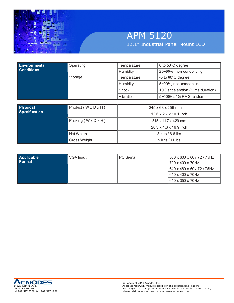 Apm 51 20 | Acnodes APM 5120 User Manual | Page 11 / 19