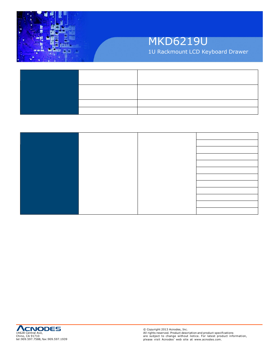 Mkd6219u | Acnodes MKD 6219U User Manual | Page 11 / 16