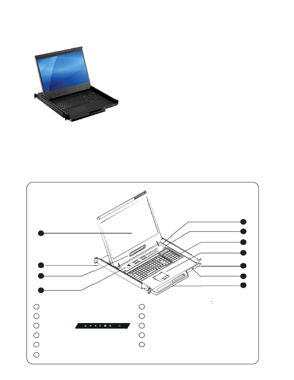 Part 1 > < 1.1 > package content, 2 > structure diagram | Acnodes MKD 6219U User Manual | Page 5 / 16