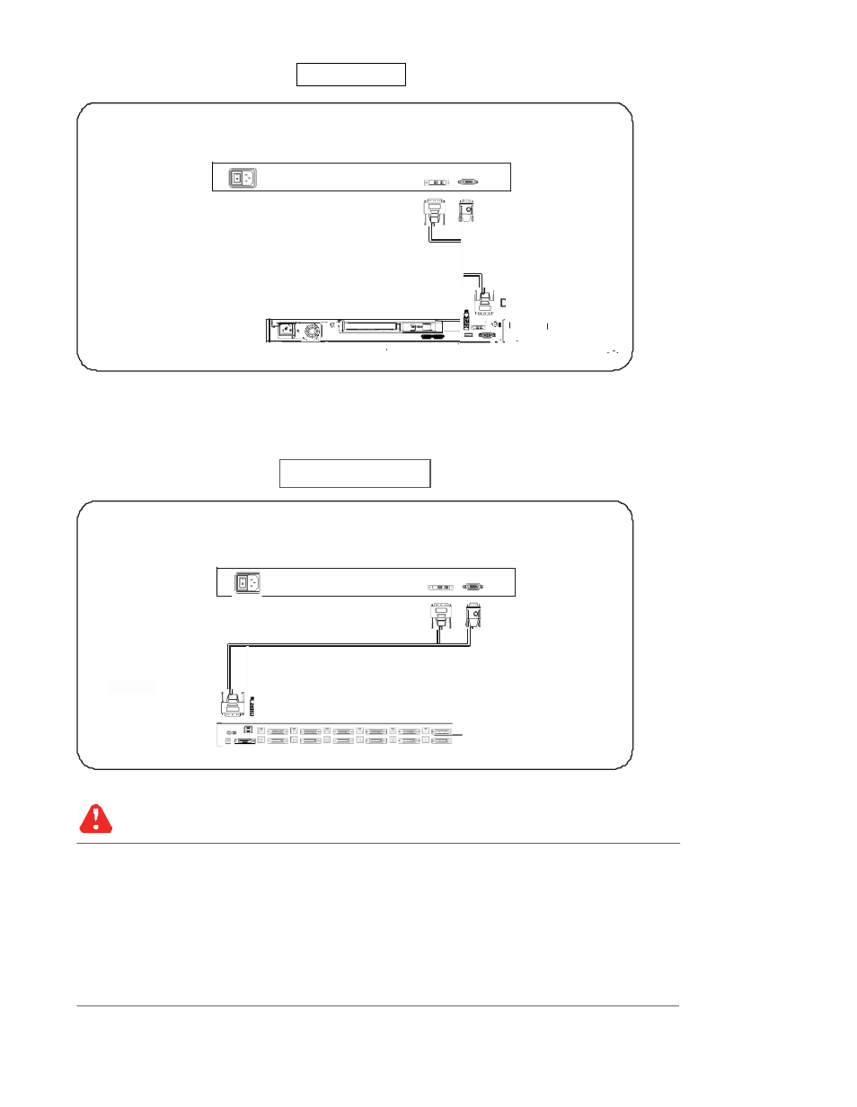 4 > connection to usb server via cx-6 cable, 4 > connection to external kvm via cx-6 cable | Acnodes KDW 8190 User Manual | Page 10 / 18