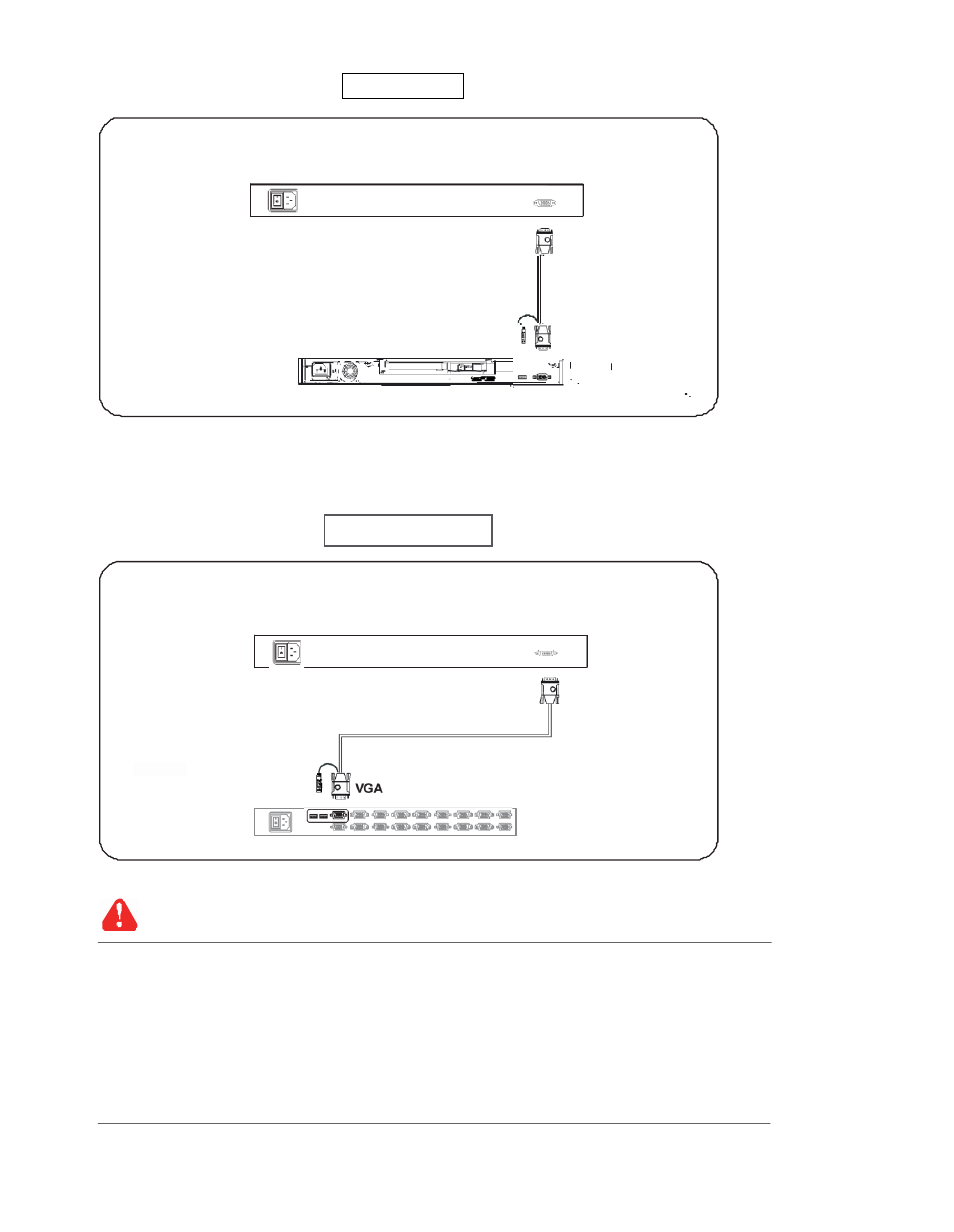 4 > connection to usb server via cb-6 cable, 4 > connection to external kvm via cb-6 cable | Acnodes KDW 8190 User Manual | Page 11 / 18