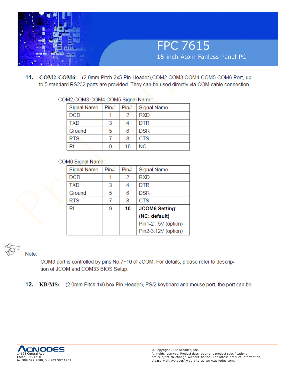 Fpc 7615 | Acnodes FPC 7615 User Manual | Page 23 / 88