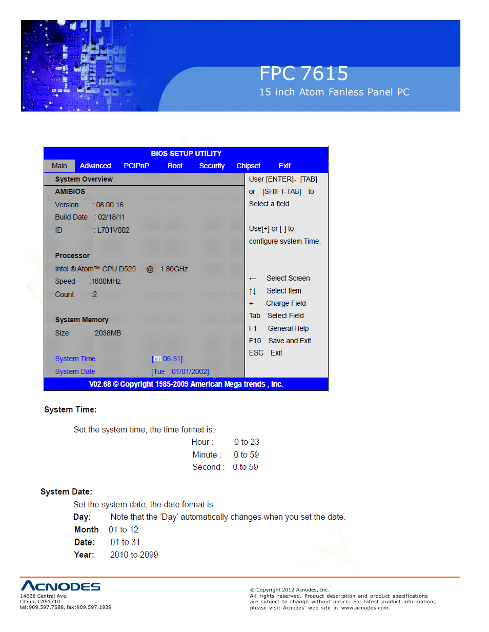 Fpc 7615, 3 system overview | Acnodes FPC 7615 User Manual | Page 32 / 88