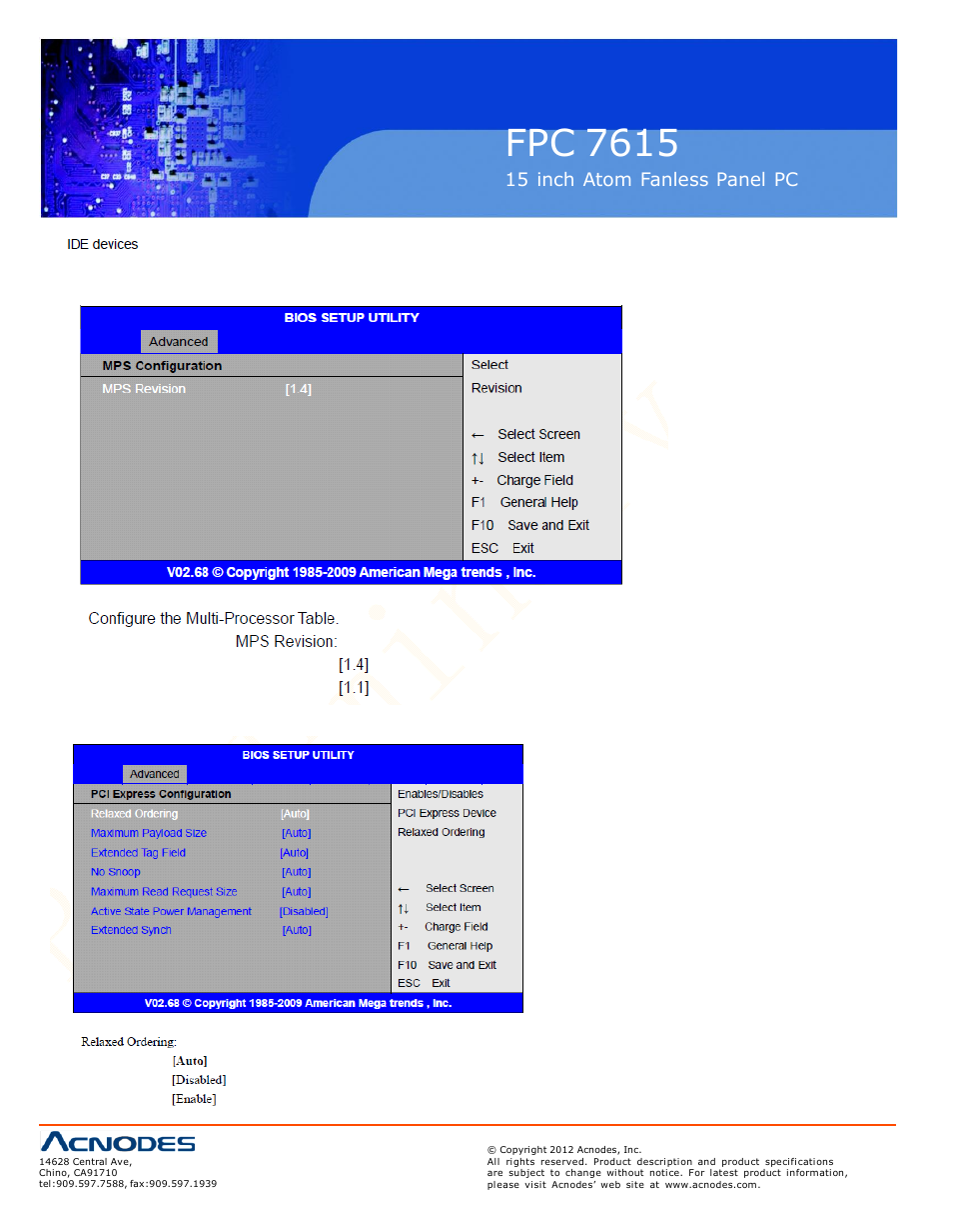 Fpc 7615 | Acnodes FPC 7615 User Manual | Page 38 / 88