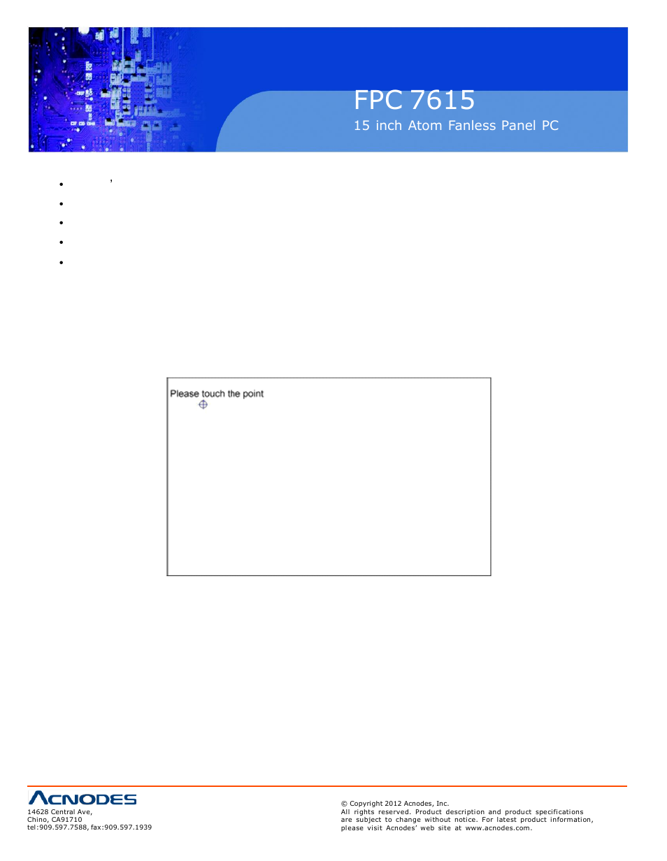 Fpc 7615 | Acnodes FPC 7615 User Manual | Page 88 / 88
