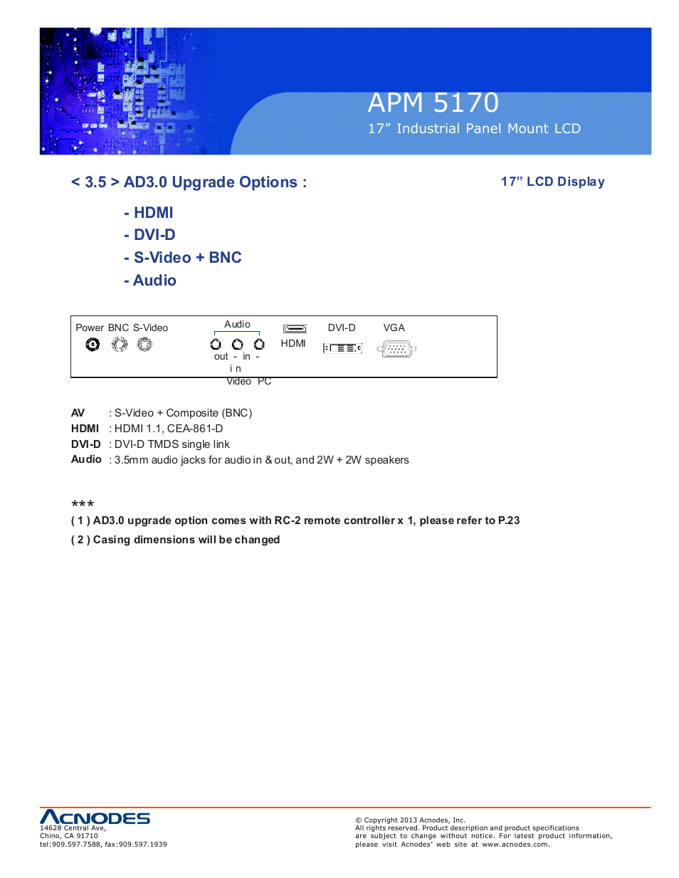 Apm 51 70 | Acnodes APM 5170 User Manual | Page 17 / 24