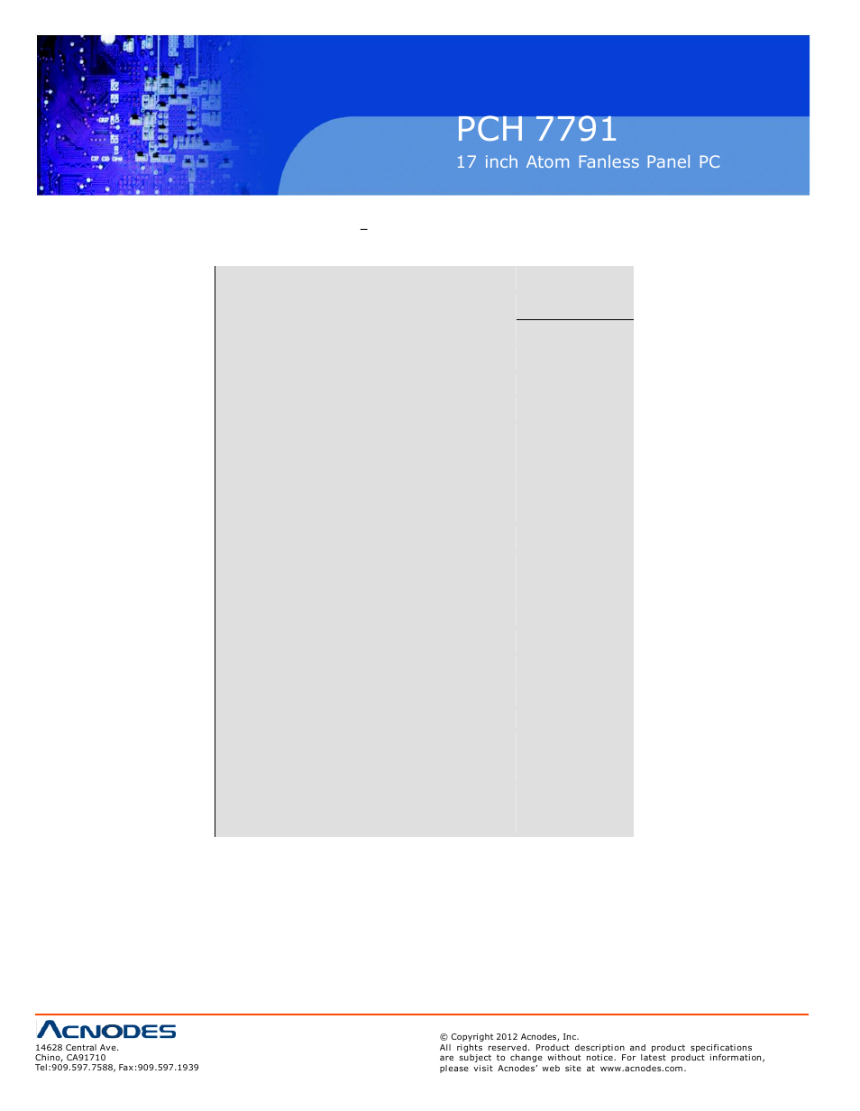 Pch 7791 | Acnodes PCH 7791 User Manual | Page 48 / 99
