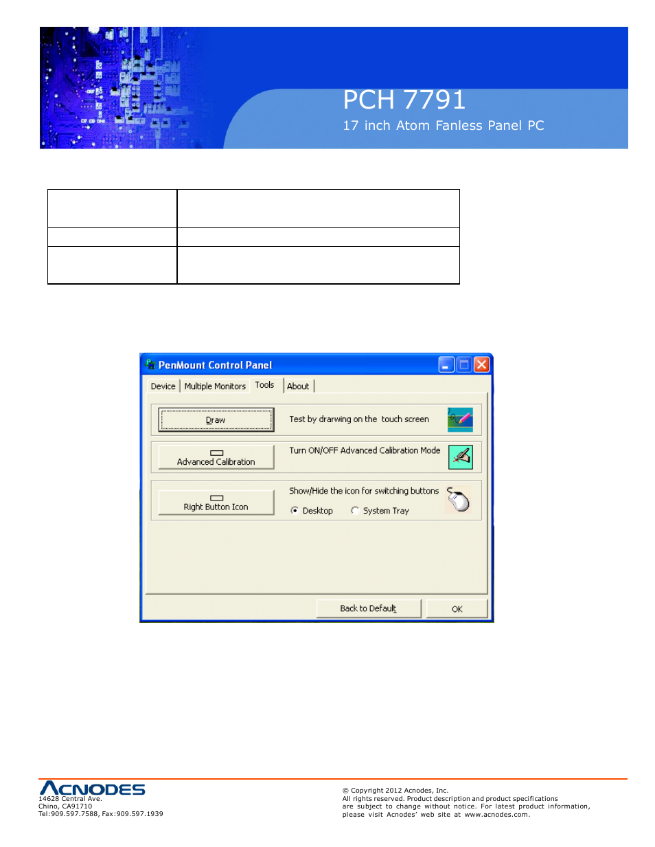 Pch 7791 | Acnodes PCH 7791 User Manual | Page 97 / 99